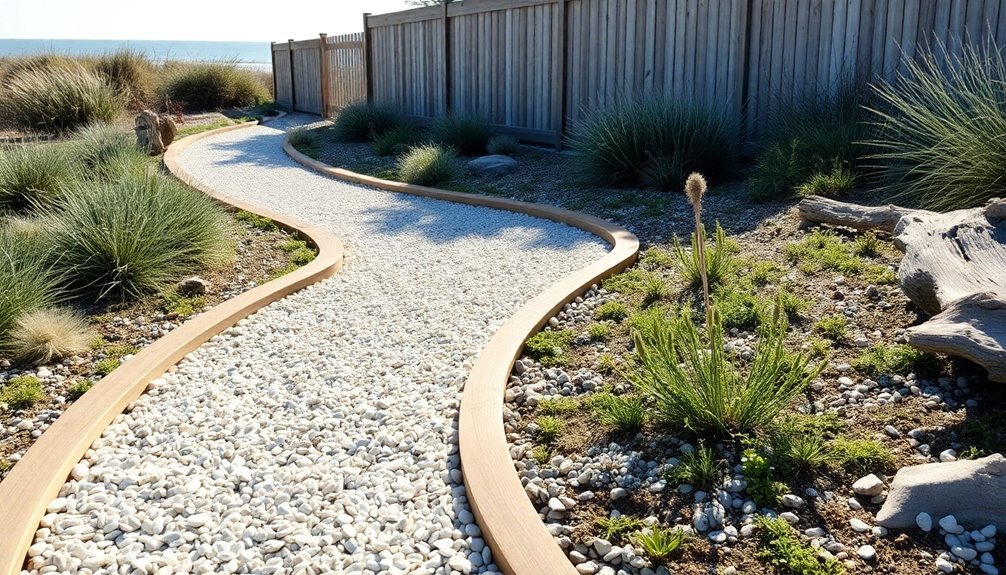 charming coastal inspired walkway
