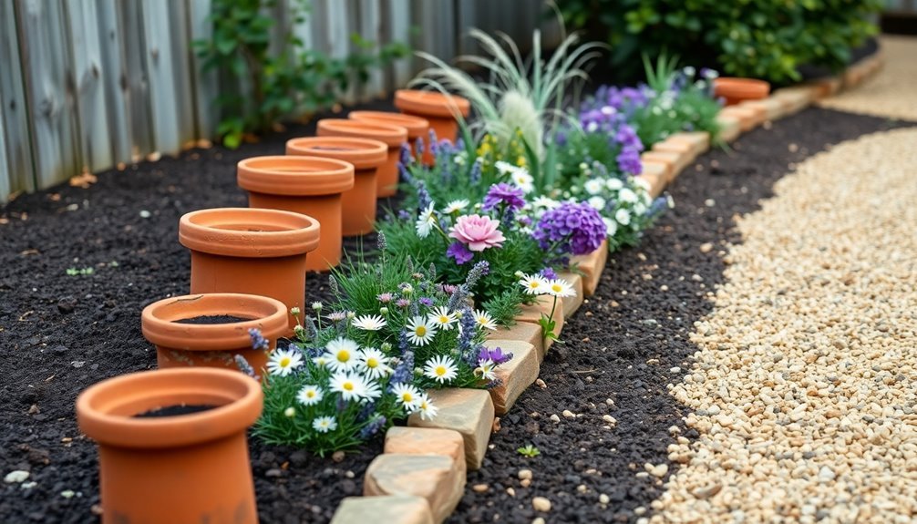 charming rustic garden borders