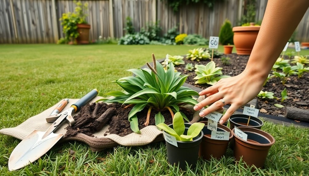 divide and replant perennials