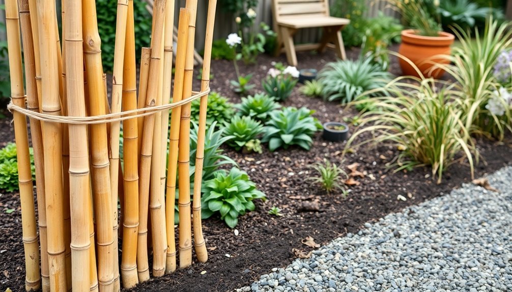 eco friendly bamboo garden edging