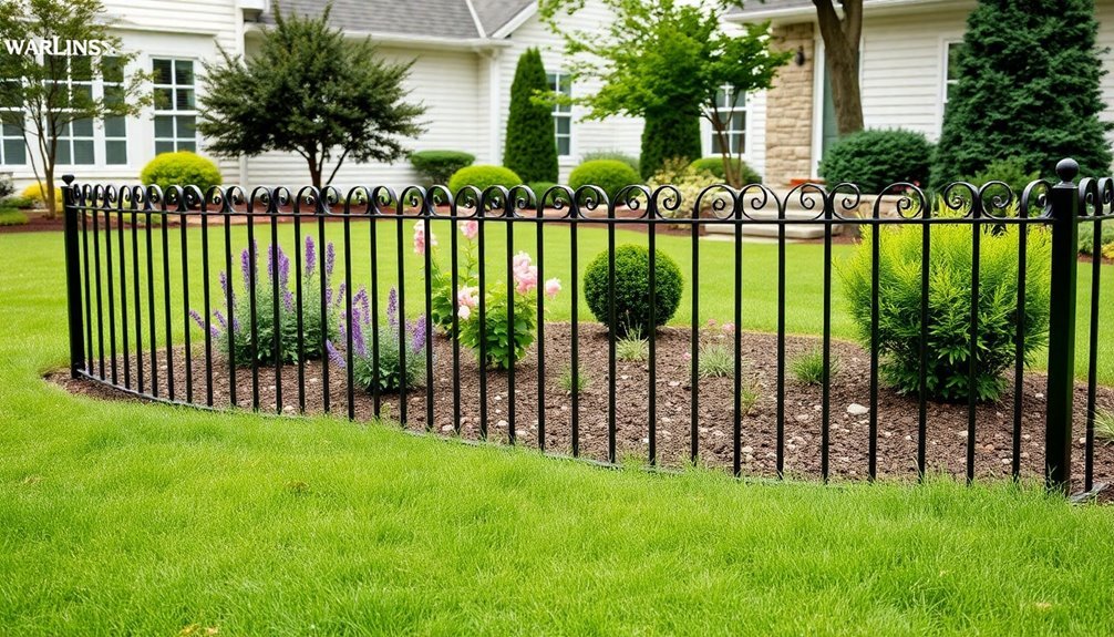 elegant metal garden fencing