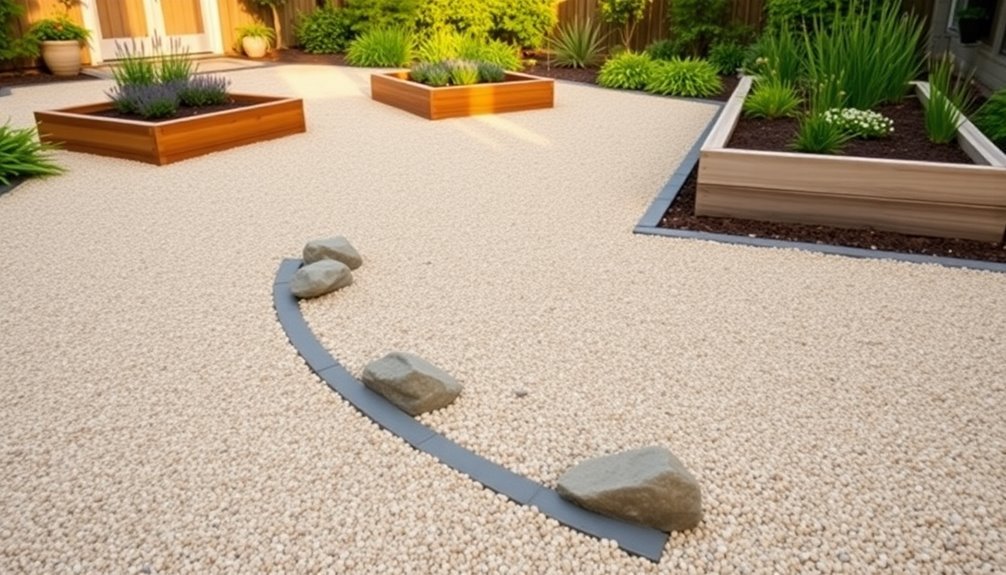 gravel for low maintenance landscaping