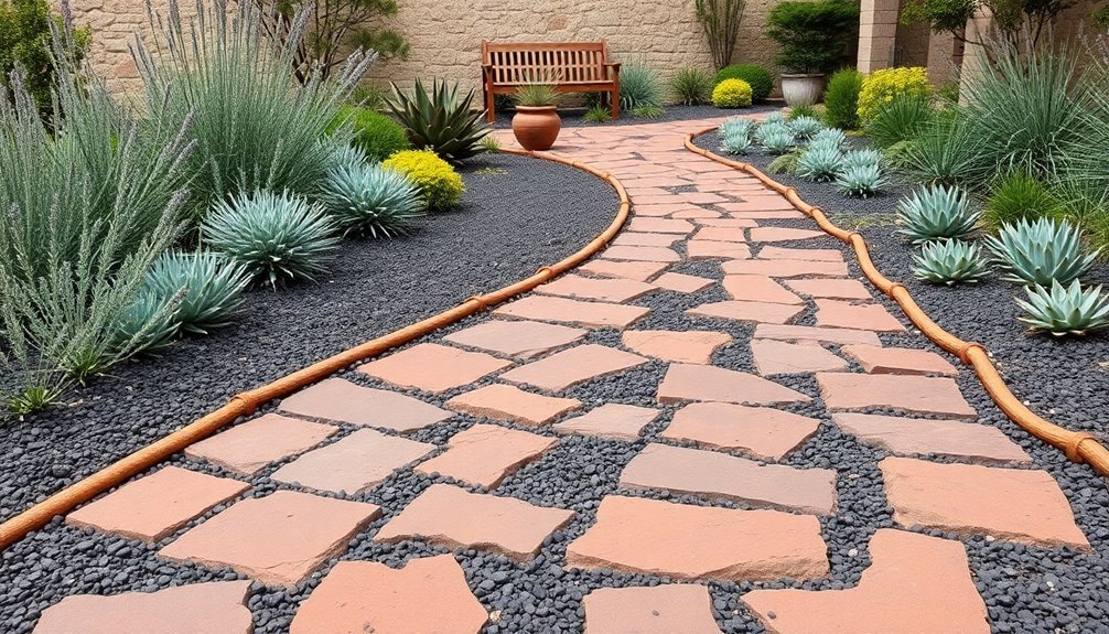 lava stone garden pathways