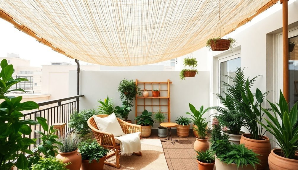 natural fiber shade canopy