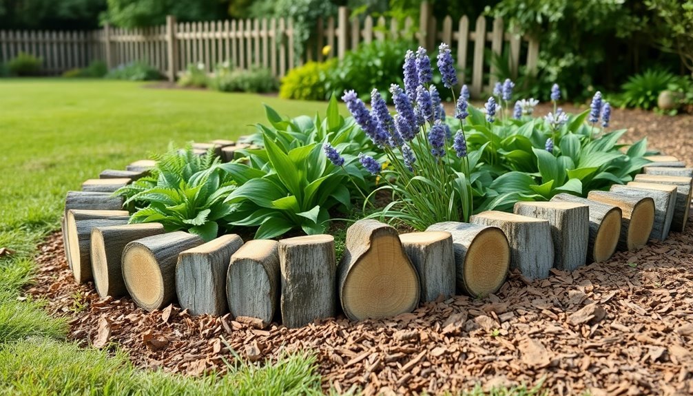 natural rustic garden borders
