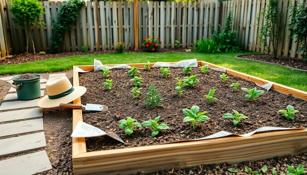 newspaper as weed barrier