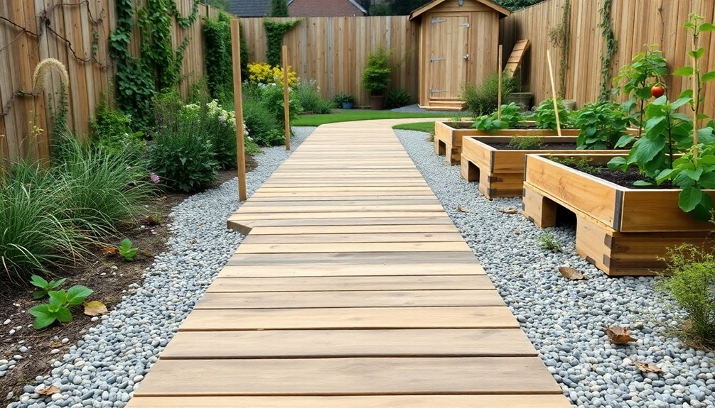 repurposed pallet garden walkways