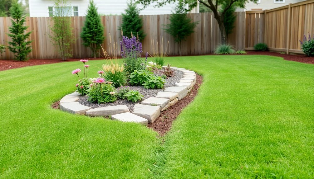 rustic flat stone borders