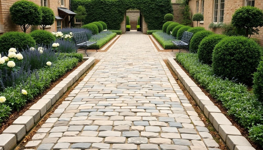 timeless cobblestone garden pathways