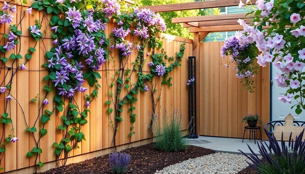 vertical gardens with climbers