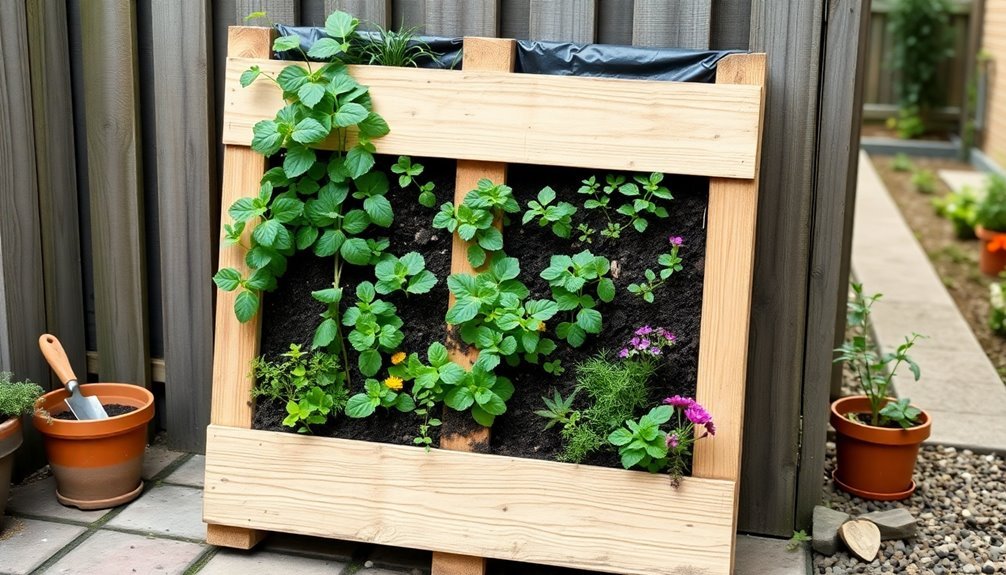 vertical pallet garden planter
