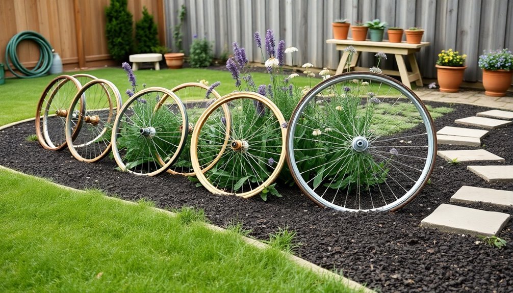 whimsical garden edging solution